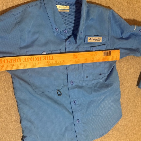 Columbia PFG Blue kids size TP 6/7 XS long sleeve fishing shirt with Omni-Shade - Picture 5 of 5